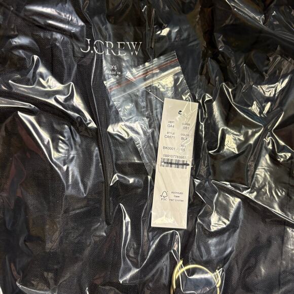 J Crew Seam Linen Dress XS Black NWT Belt Midi CA671 J.Crew Prep Money Resort - Picture 4 of 4